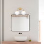 Opviq Horn - 12210 Lámpara de pared dorada con tapa de cristal